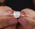 Cushion Cut Moissanite Hidden Halo Engagement Ring - Eurekalook