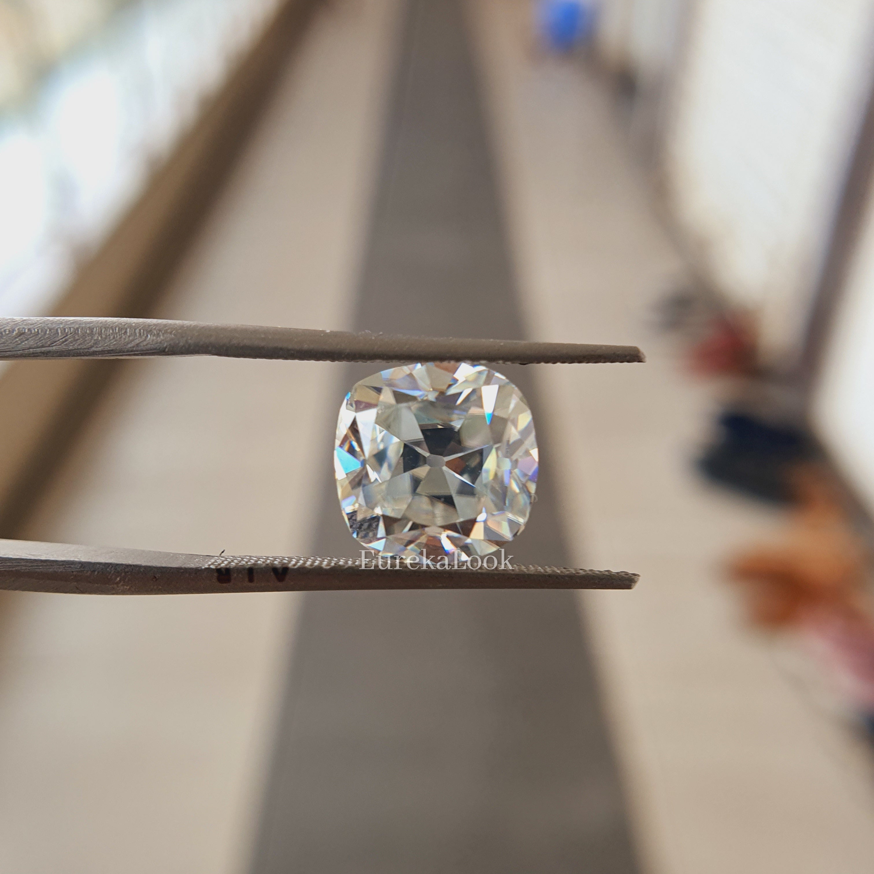 2.15CT Old Mine Cushion Cut Loose Moissanite - Eurekalook