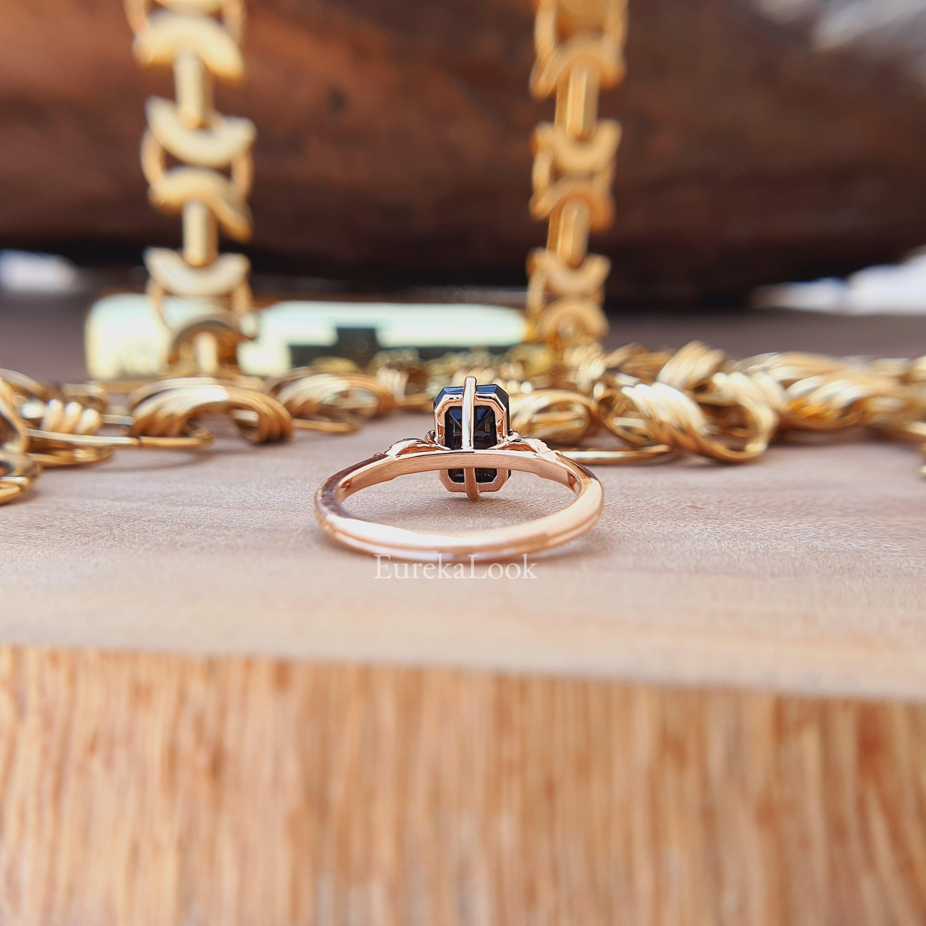 2 CT Radiant Cut Black Onyx Engagement Ring - Eurekalook