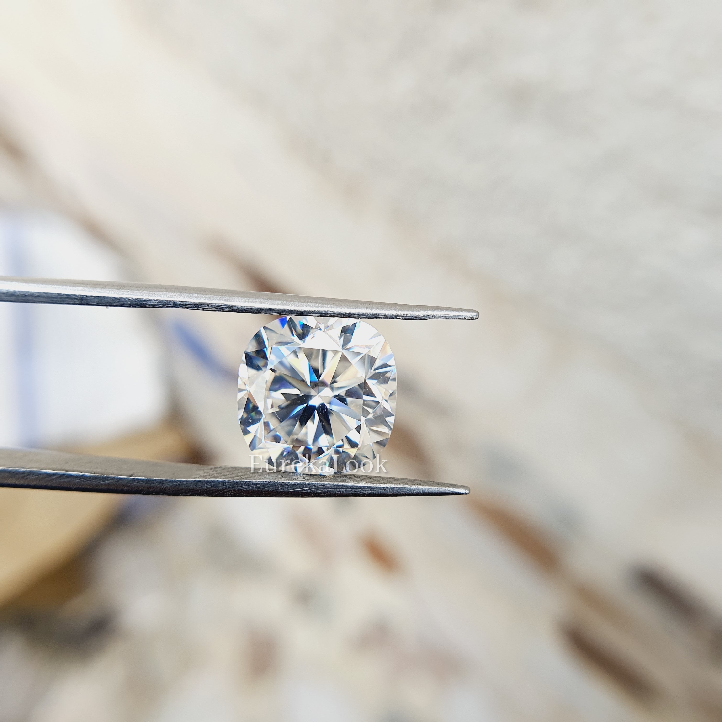 Heart And Arrow Cushion Cut Loose Moissanite Stone - Eurekalook