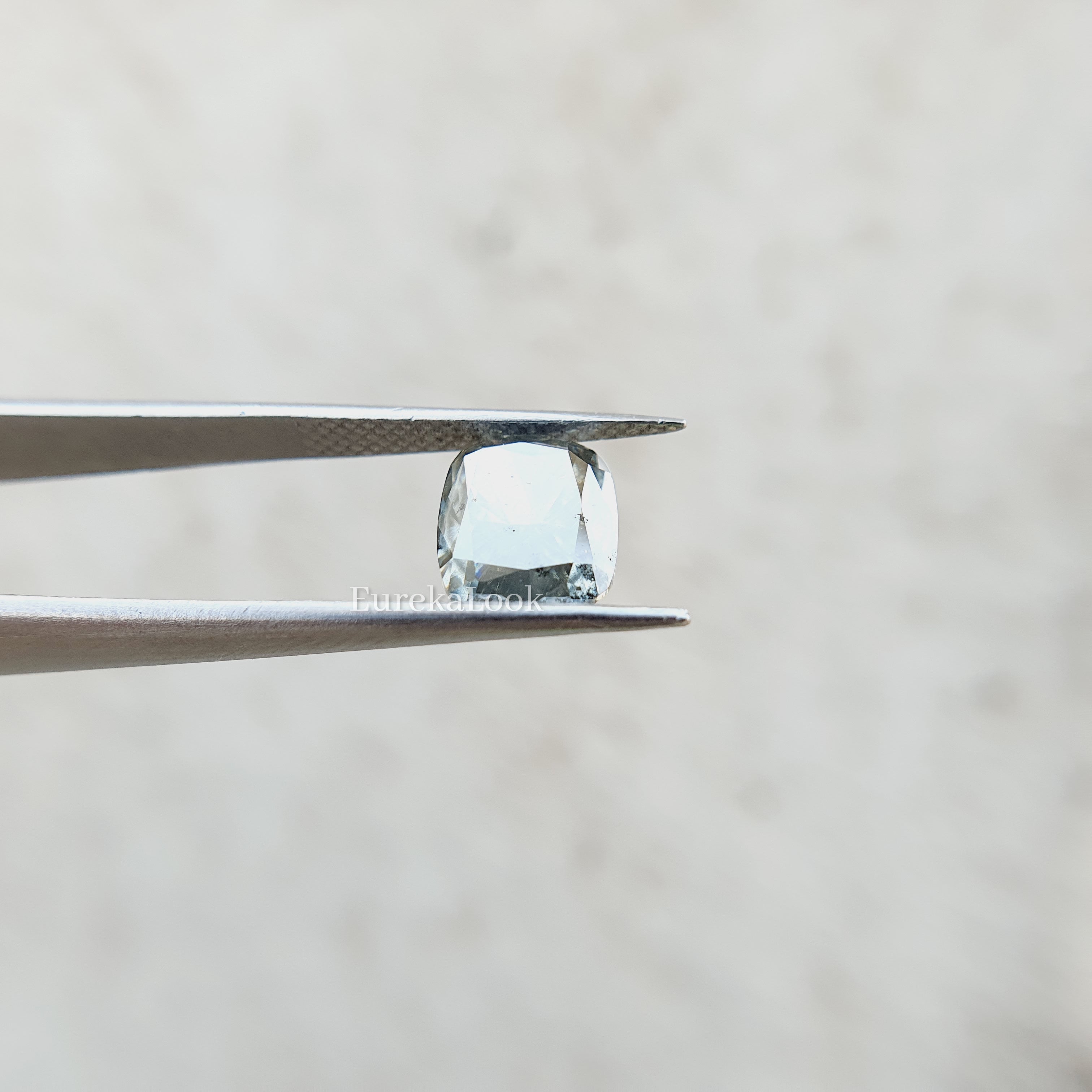 Rose Elongated Cushion Cut Loose Salt And Pepper Moissanite Diamond - Eurekalook