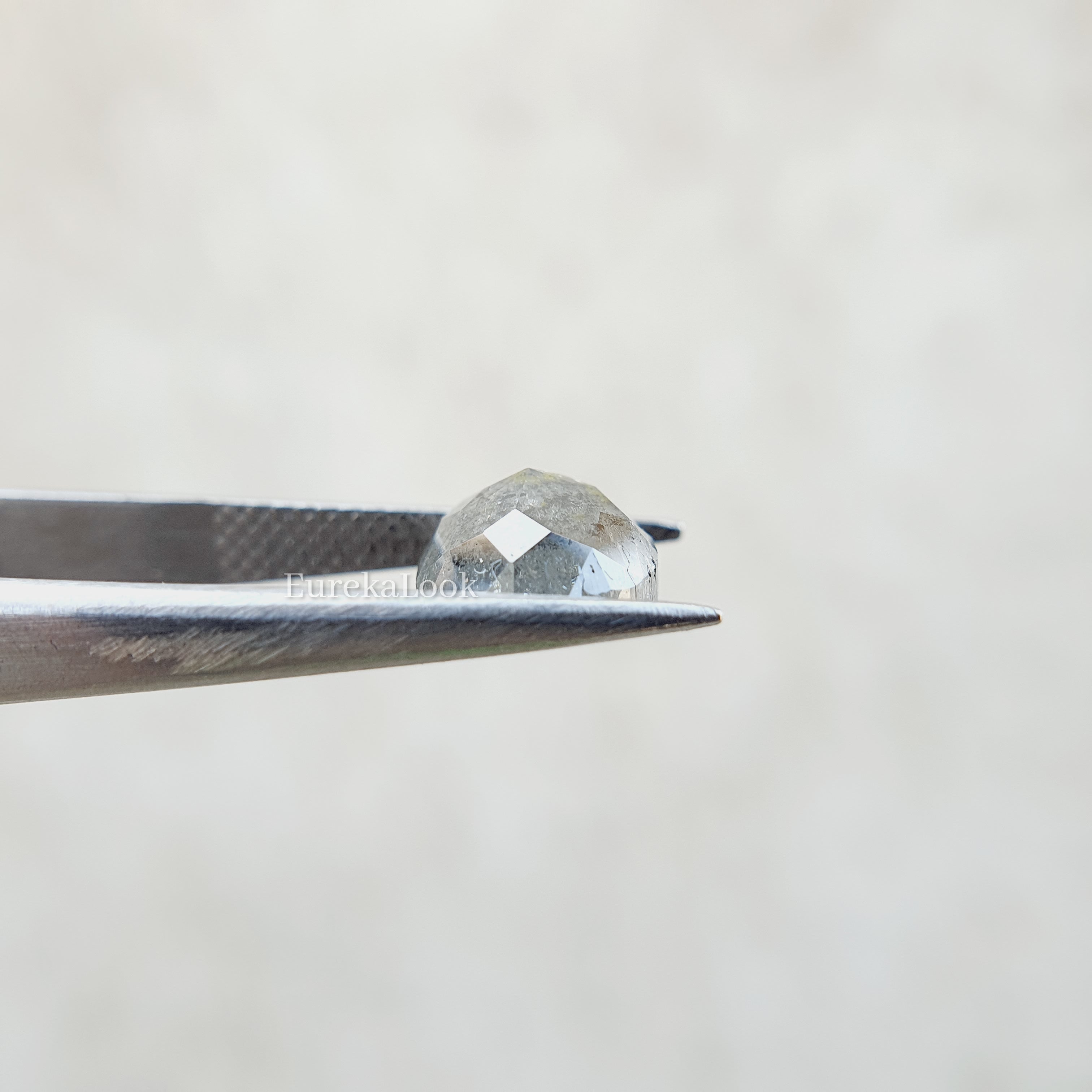 Cushion Rose Cut Salt And Pepper Diamond - Eurekalook