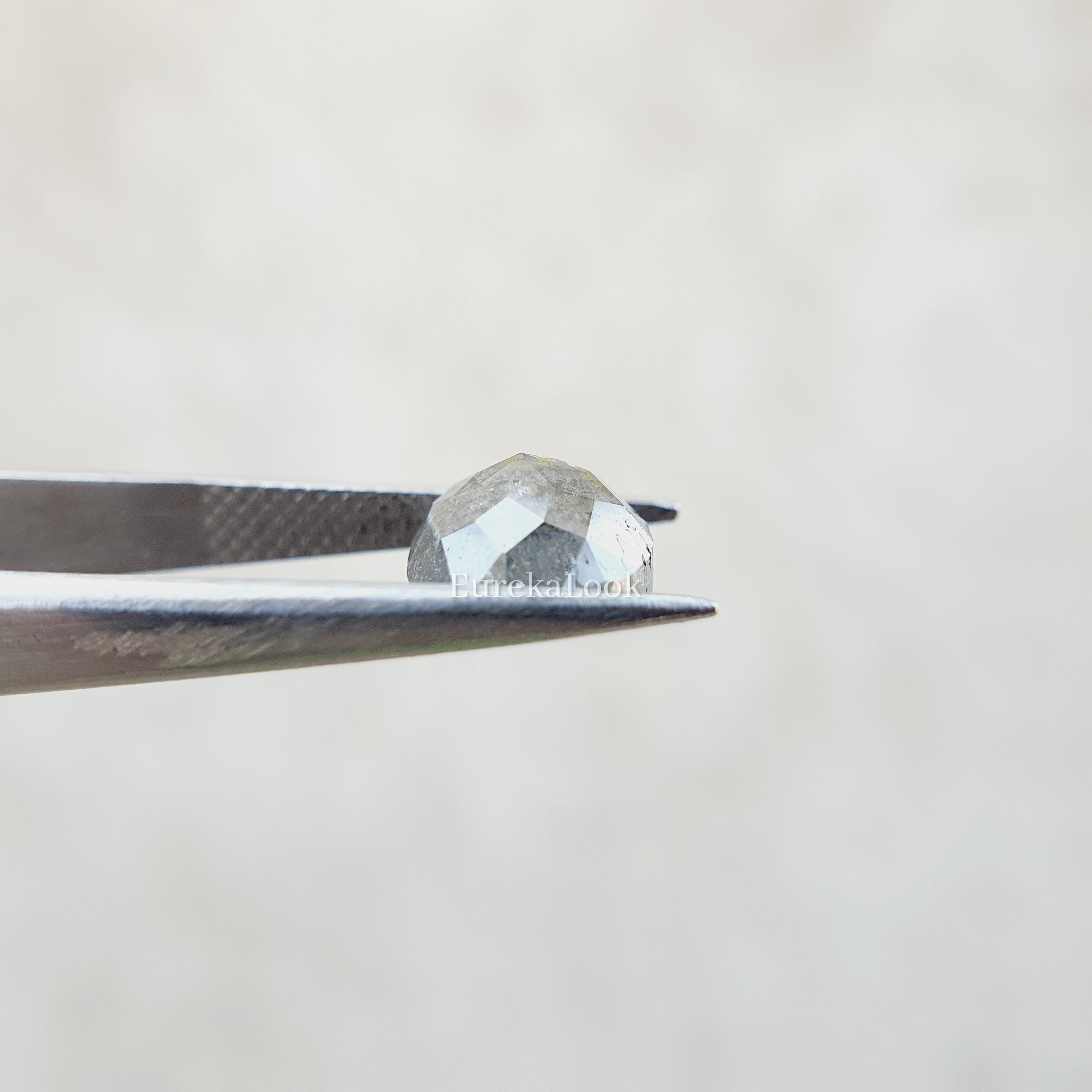 Cushion Rose Cut Salt And Pepper Diamond - Eurekalook