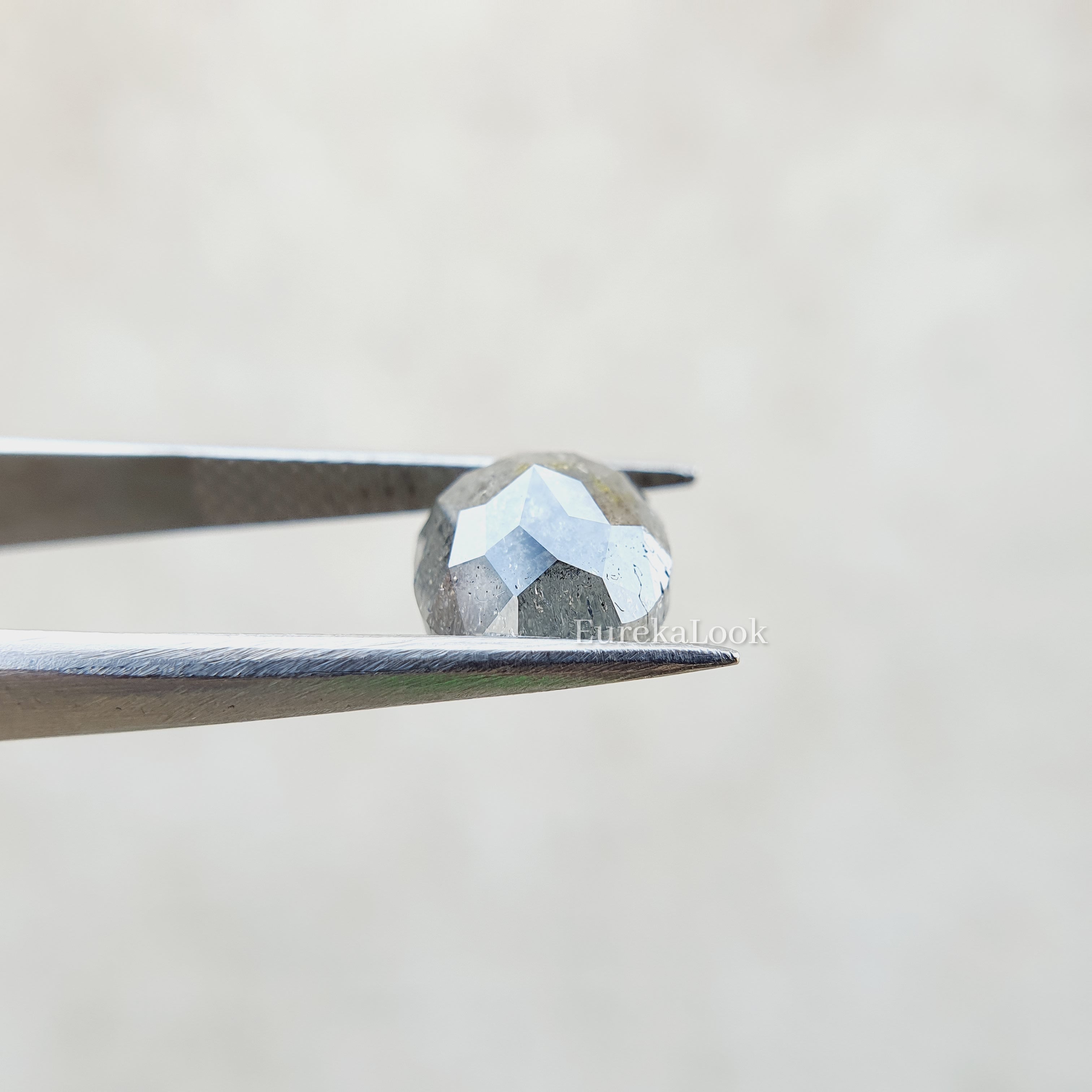 Cushion Rose Cut Salt And Pepper Diamond - Eurekalook