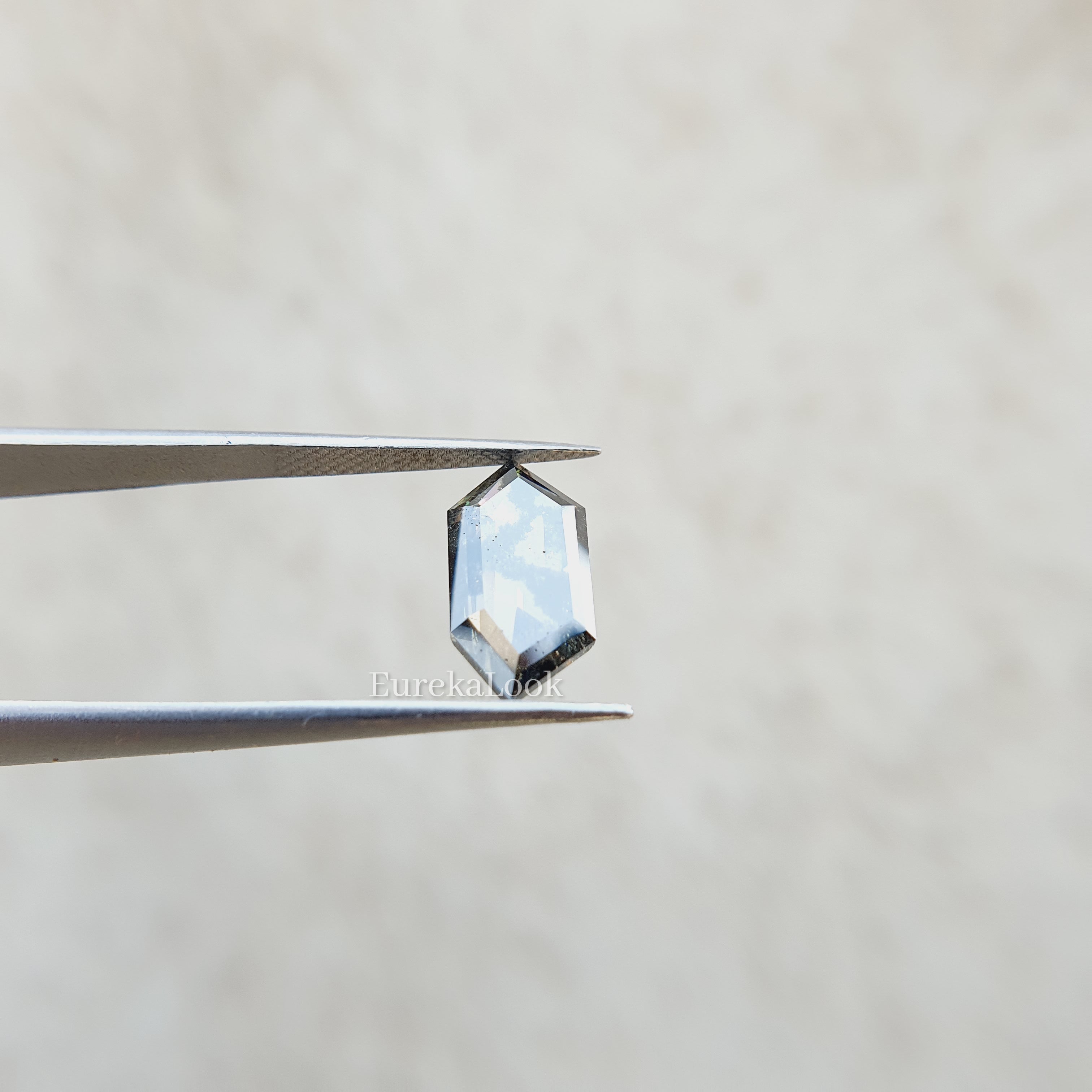 2.69CT Hexagon Cut Salt And pepper Moissanite Diamond - Eurekalook