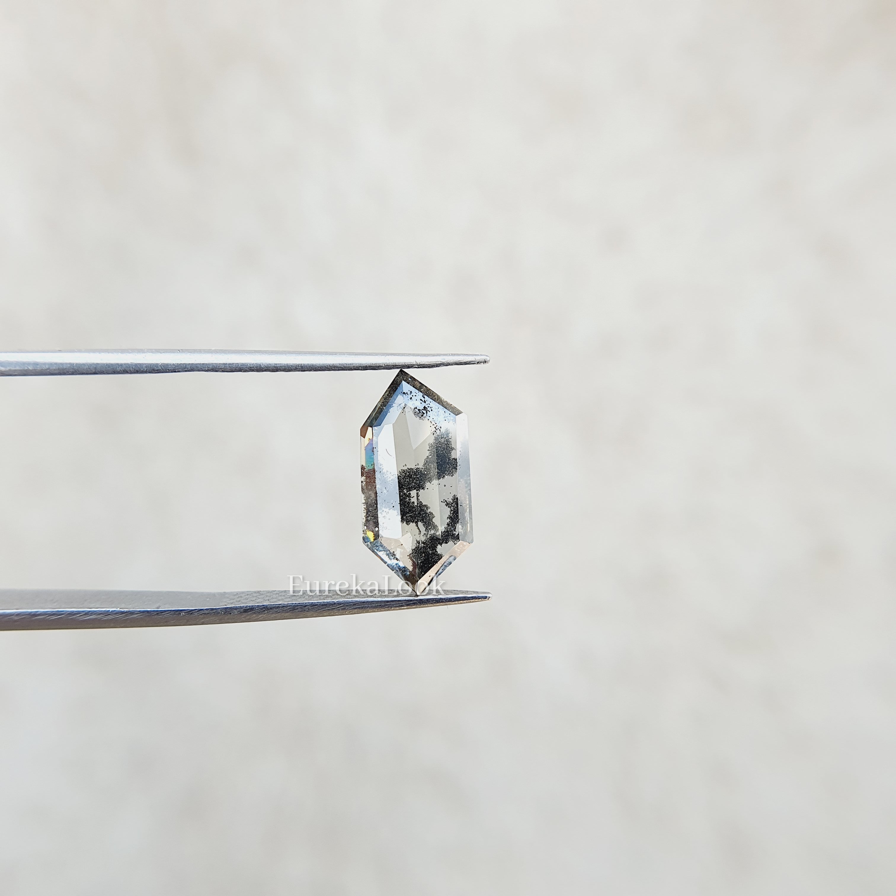 2.69CT Hexagon Cut Salt And pepper Moissanite Diamond - Eurekalook