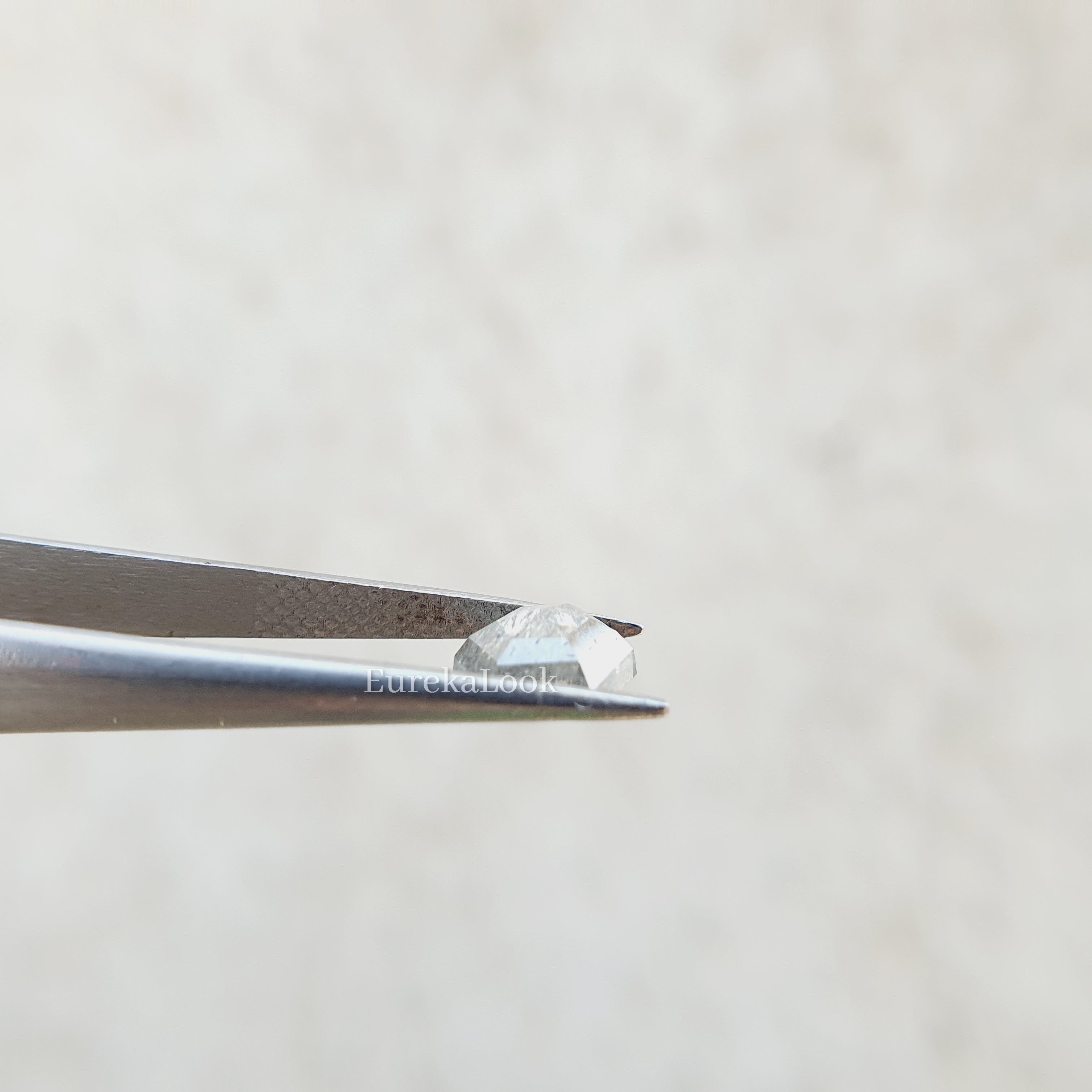 1.05CT Rose Hexagon Cut Salt and Pepper Moissanite Diamond - Eurekalook