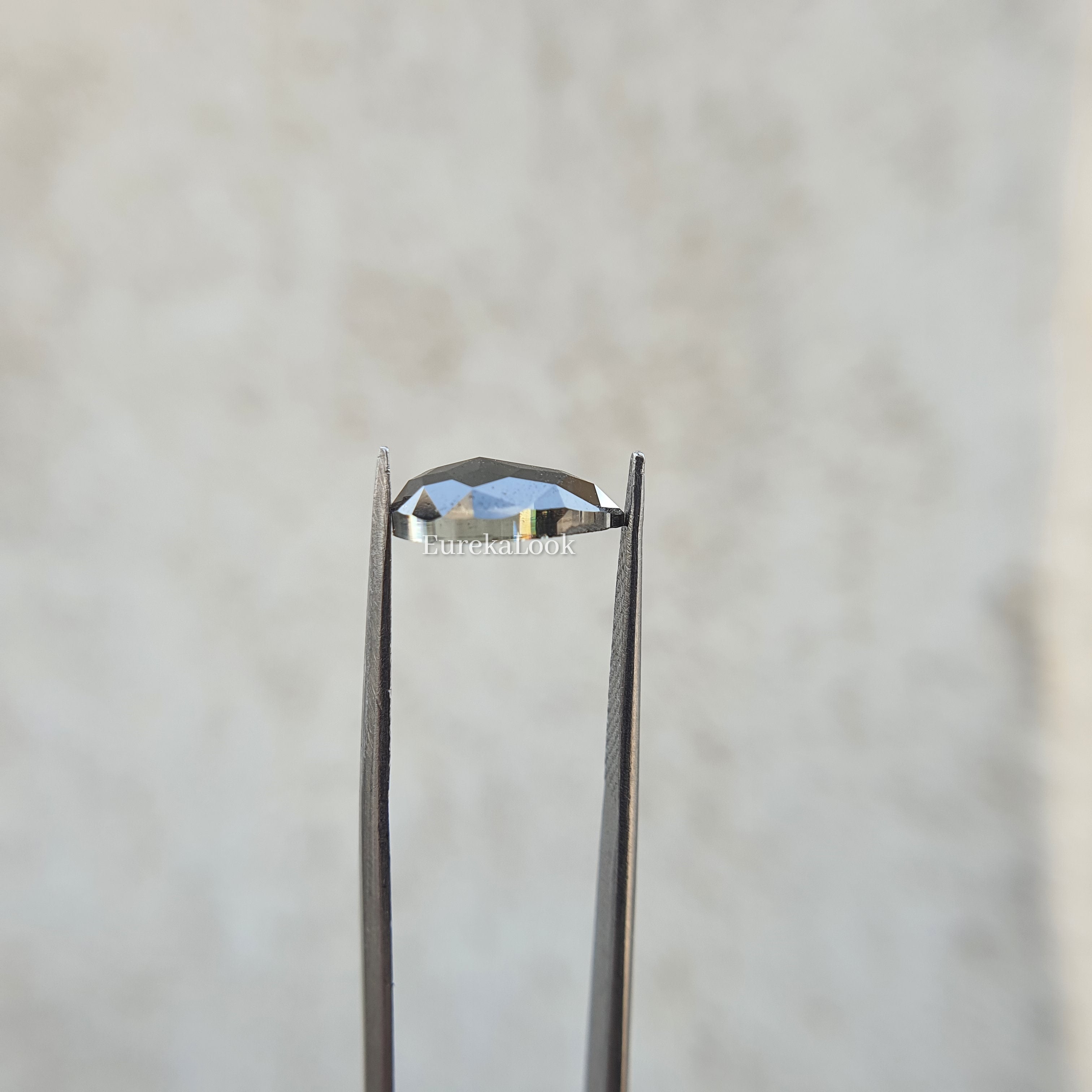 2.30CT Rose Pear Cut Salt and pepper Moissanite Diamond - Eurekalook