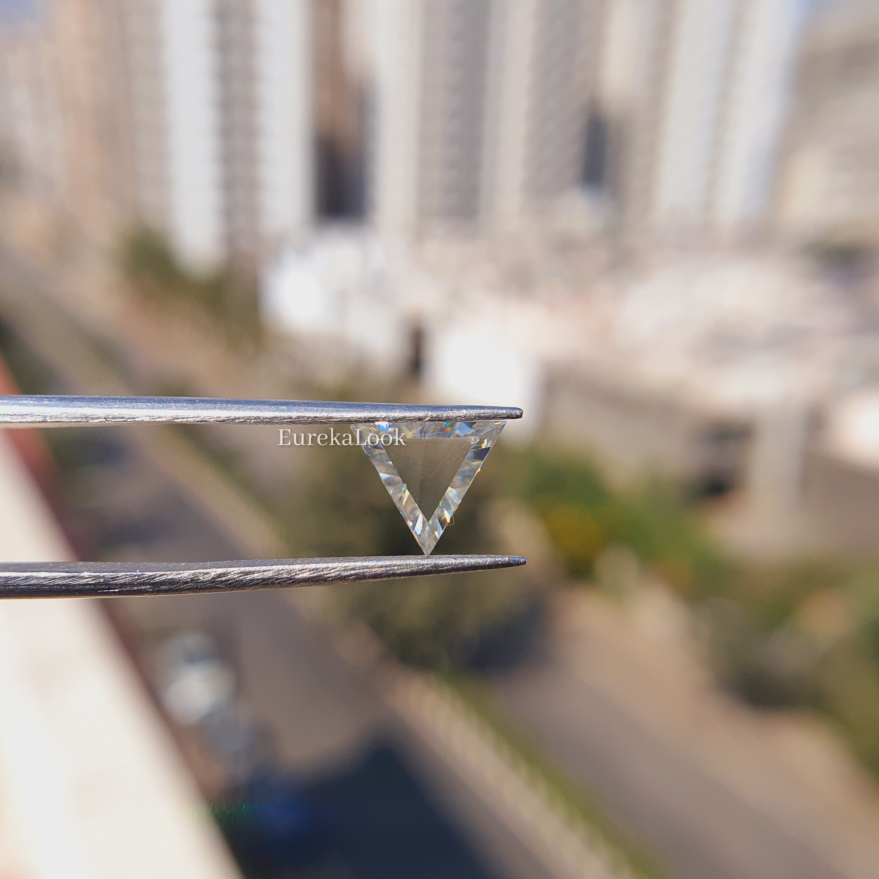 Antique Triangle Cut Loose Moissanite Stone - Eurekalook