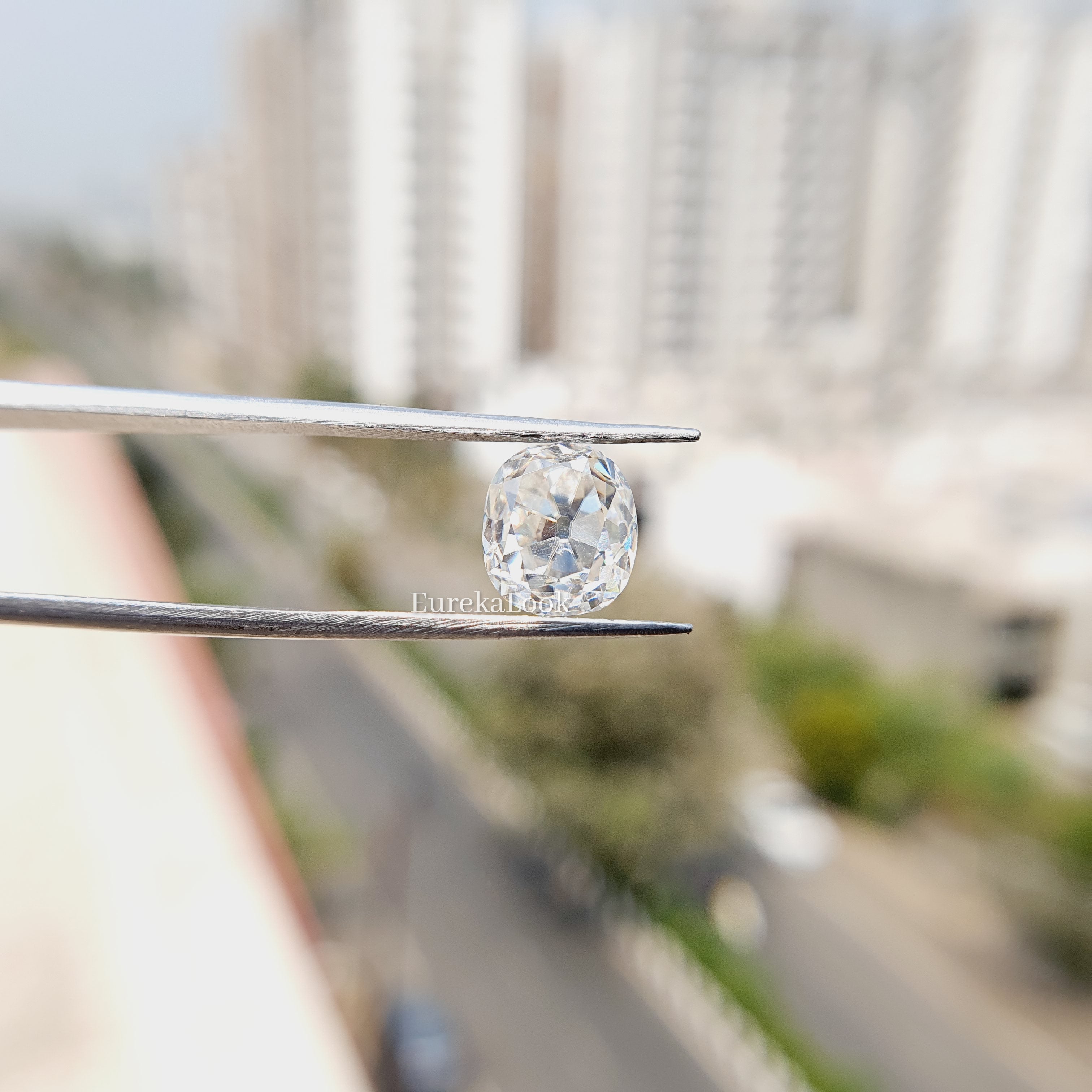 1.30CT Old Mine Cushion Cut Loose Moissanite - Eurekalook