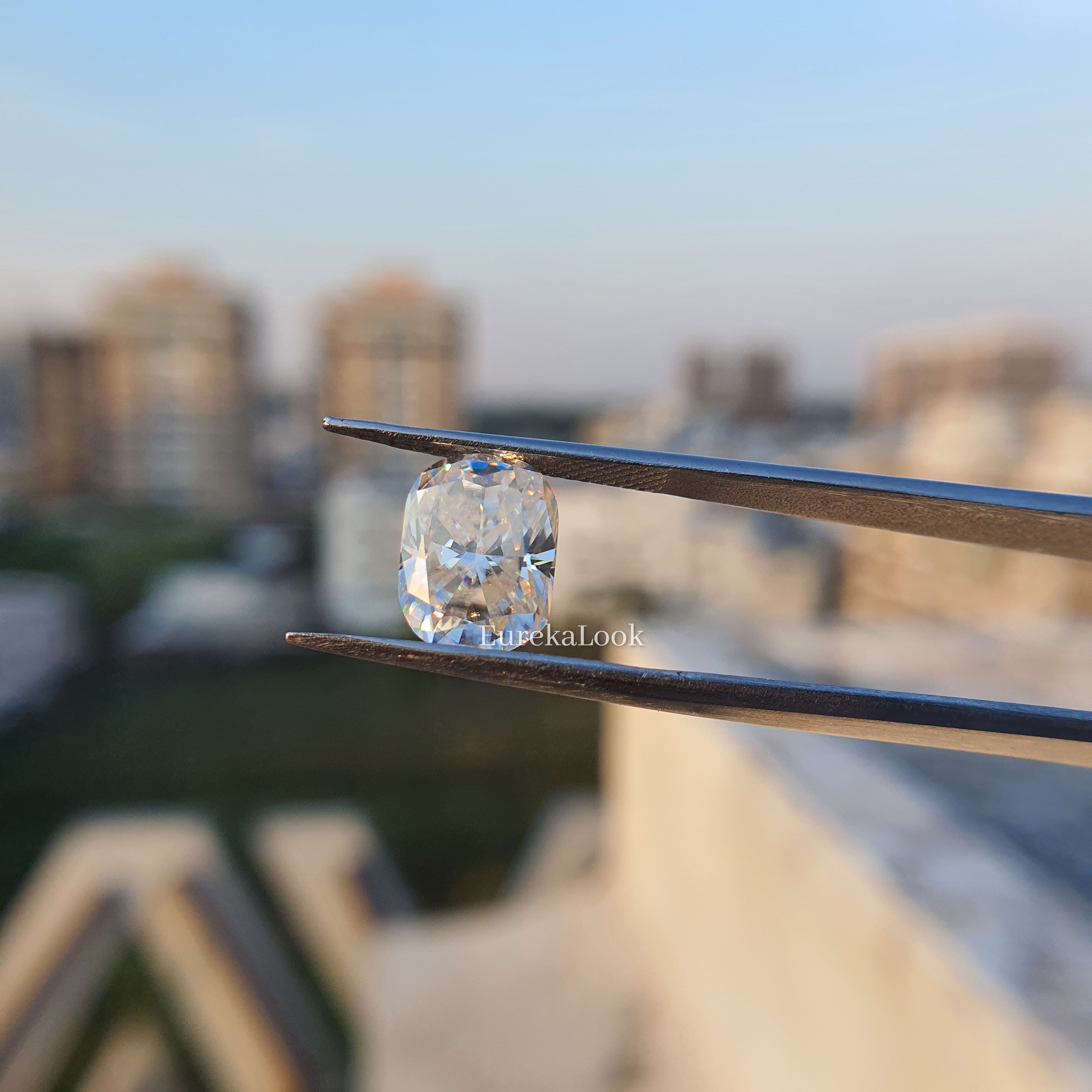 3.0CT Elongated Cushion Cut Loose Moissanite Stone - Eurekalook