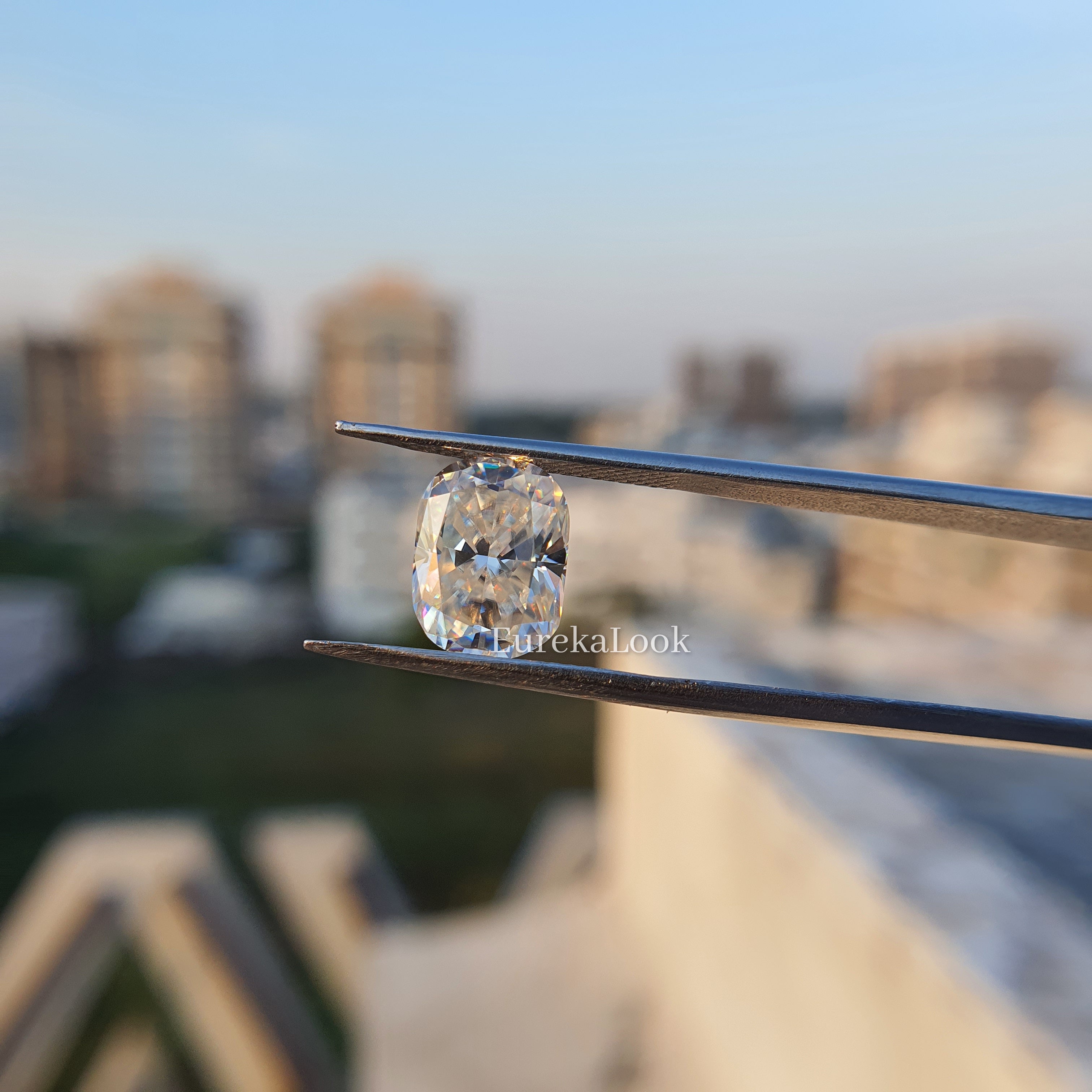 3.0CT Elongated Cushion Cut Loose Moissanite Stone - Eurekalook