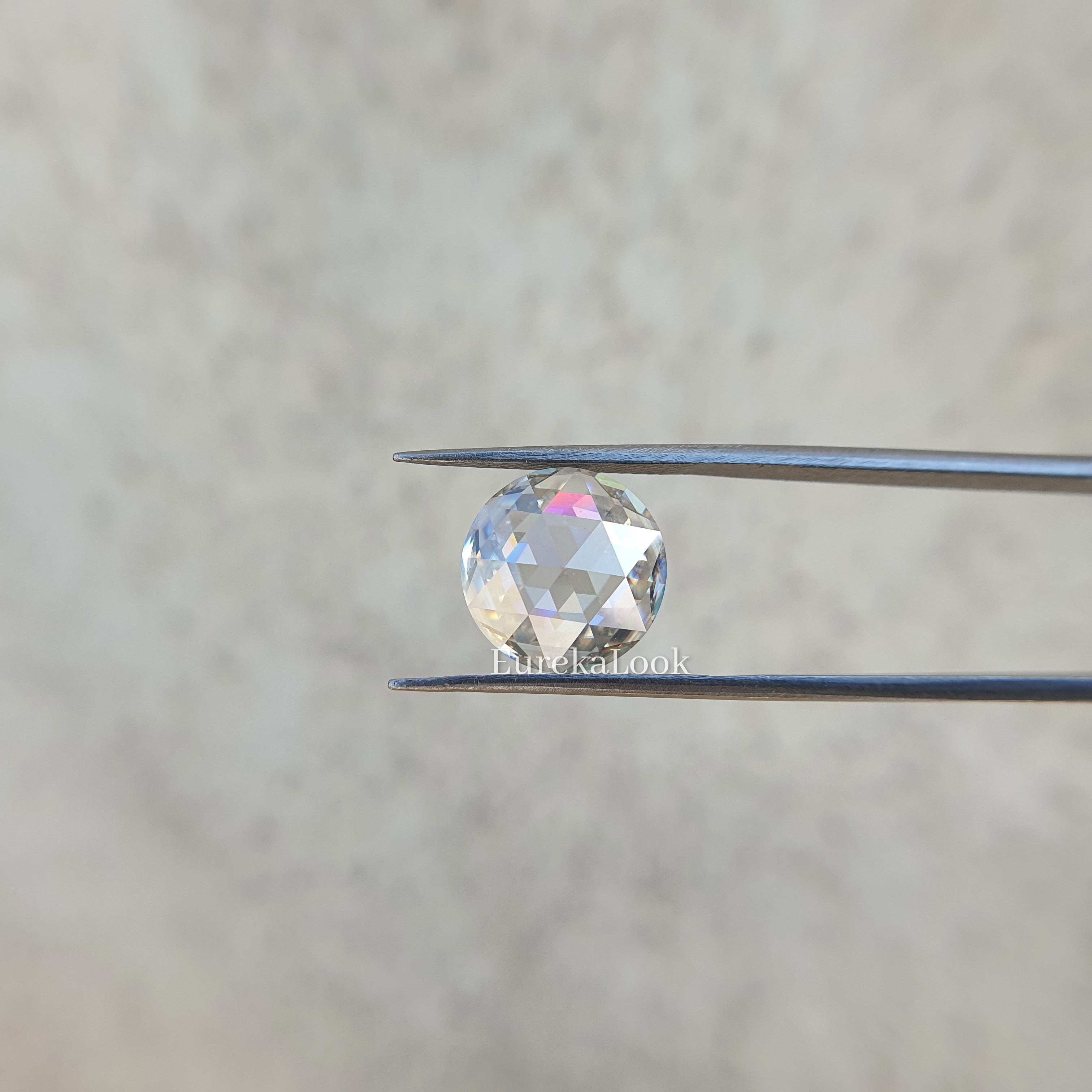 Antique Round Rose Cut Loose Moissanite Stone - Eurekalook