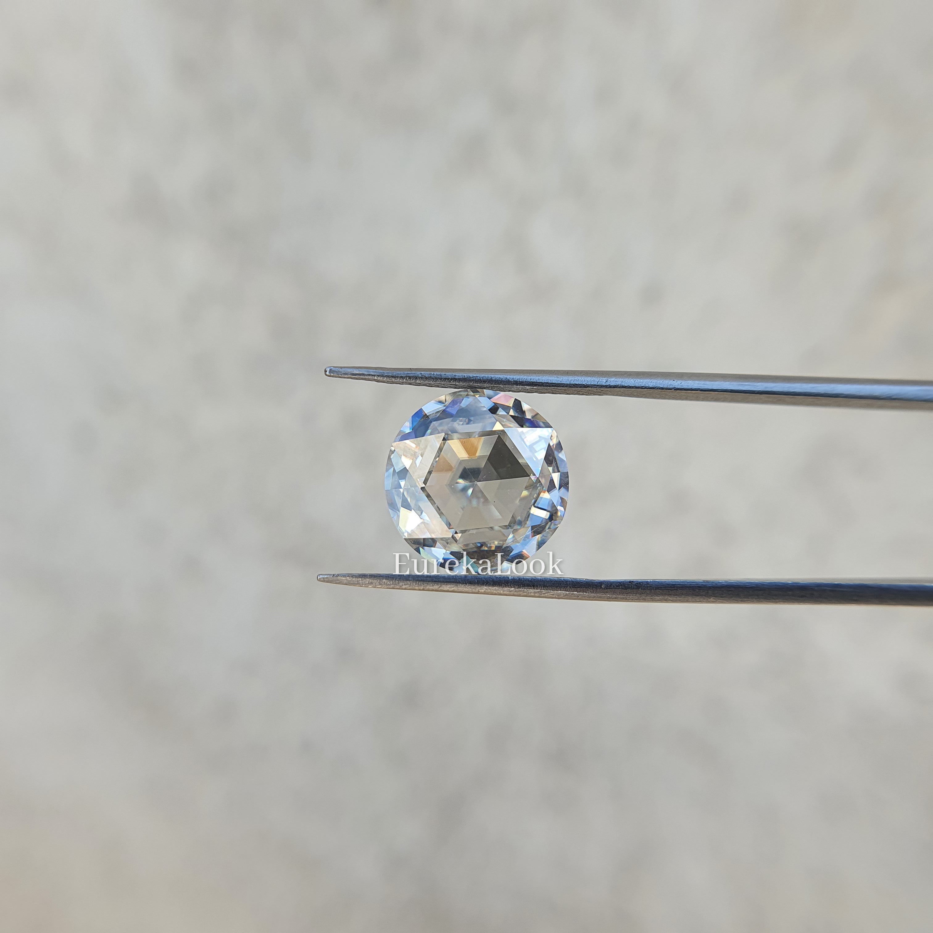 Antique Round Rose Cut Loose Moissanite Stone - Eurekalook