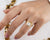 1.50CT Yellow Gold Round Cut Moissanite Bridal Ring Set - Eurekalook