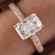 Rose Gold 2CT Radiant Cut Moissanite Engagement Ring - Eurekalook