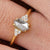 Hexagon Cut Salt and Pepper Diamond Cluster Engagement Ring - Eurekalook