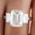 Three Stone Emerald Cut Moissanite Wedding Ring - Eurekalook