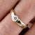 0.59CTW Round Cut Moissanite Hammered Engagement Ring - Eurekalook