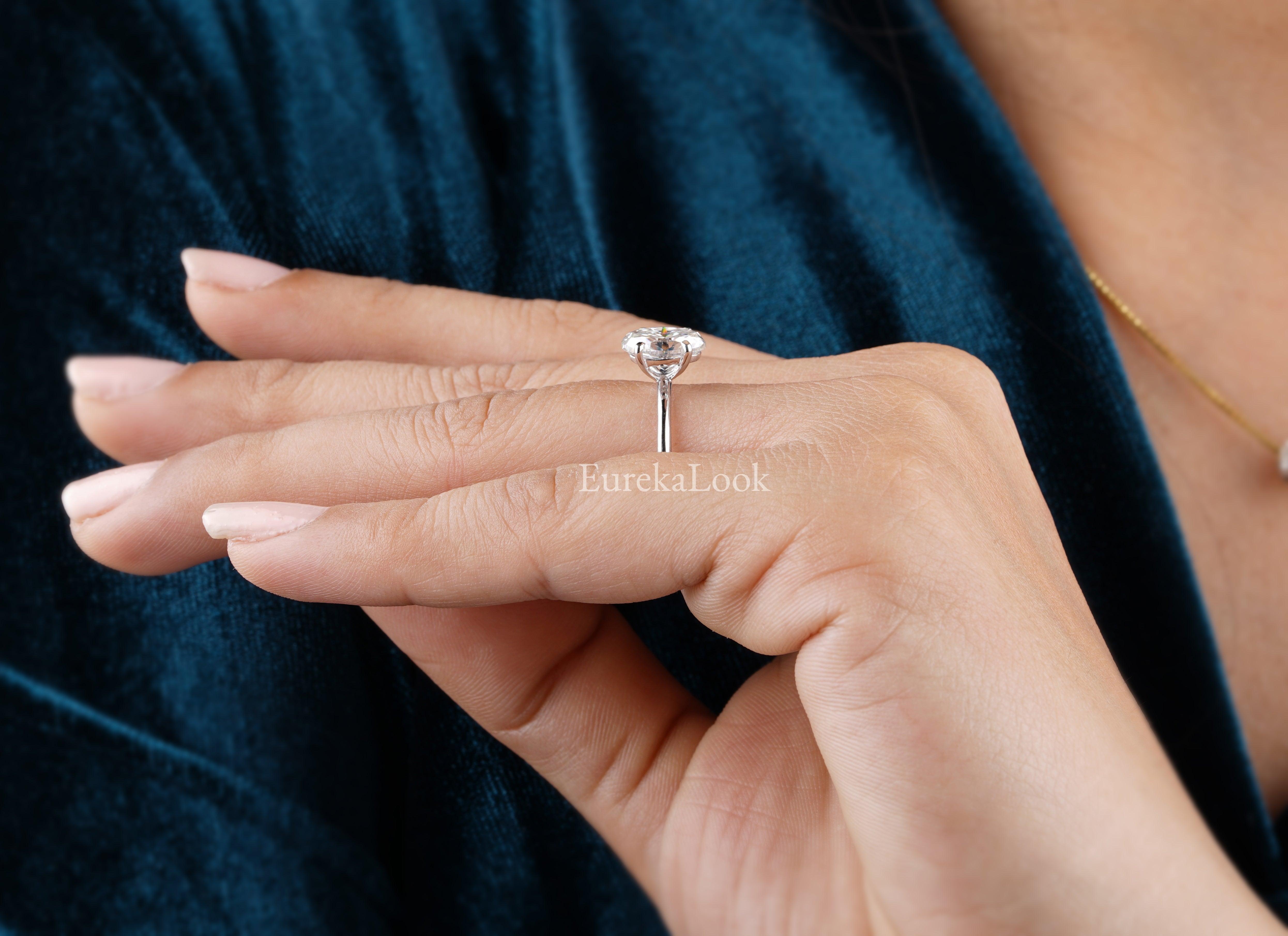 1.90CT Oval Cut Moissanite Solitaire Engagement Ring - Eurekalook