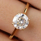 Classic 2CT Round Cut Moissanite Engagement Ring