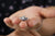 Rose Cut Hexagon Salt and pepper Moissanite Wedding Ring - Eurekalook