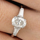 1.89CTW White Gold Oval Cut Moissanite Engagement Ring