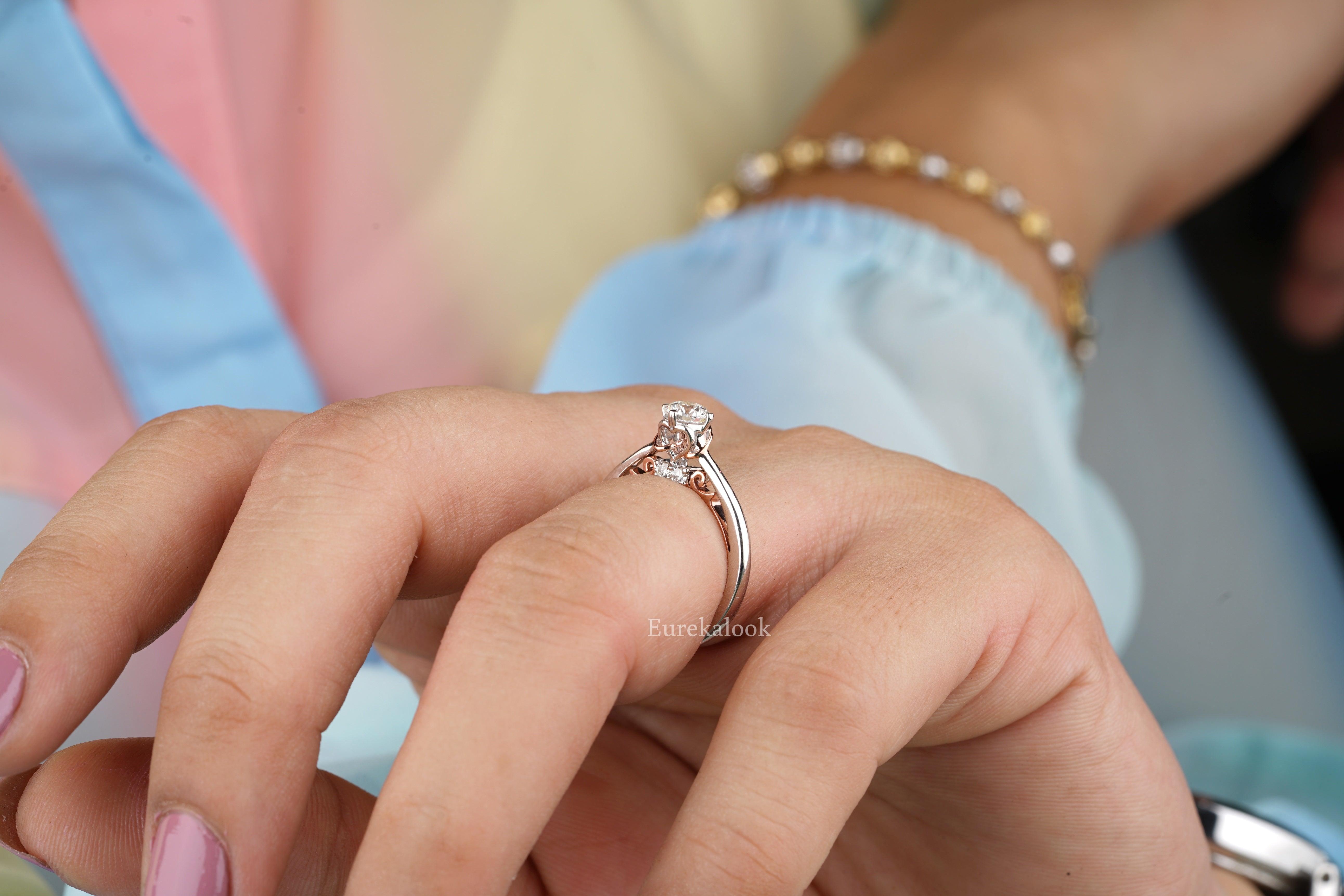 Antique infinity Round Diamond Engagement Ring - Eurekalook