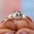 1.14 CT Hexagon Cut Salt and Pepper Moissanite Engagement Ring - Eurekalook