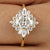 Art Deco Oval Cut Cluster Moissanite Engagement Ring - Eurekalook