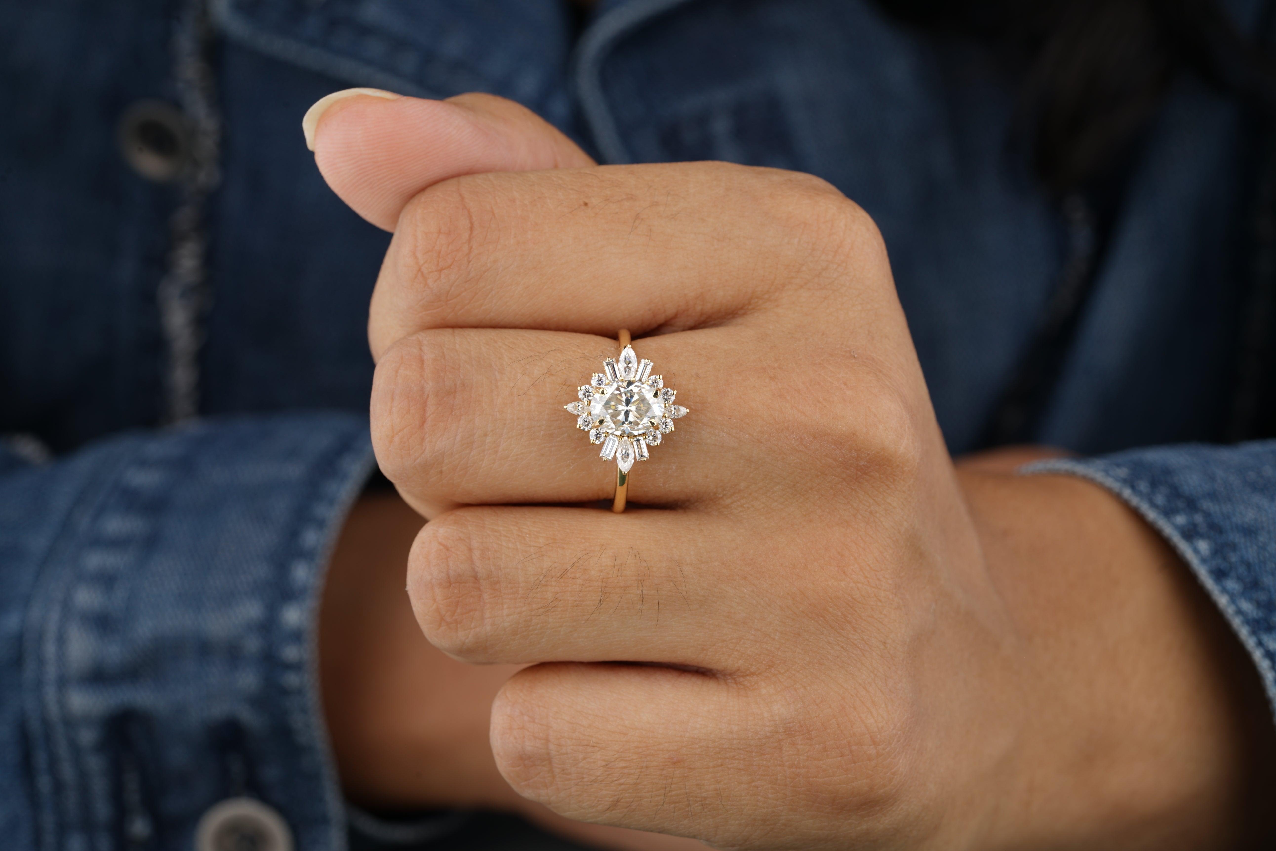 Art Deco 1.14 CTW Old European Cut Diamond Platinum Stepped Heart Trellis  Engagement Ring | Wilson's Estate Jewelry