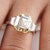 6.10CTW Asscher Cut Moissanite Two Tone Engagement Rings - Eurekalook