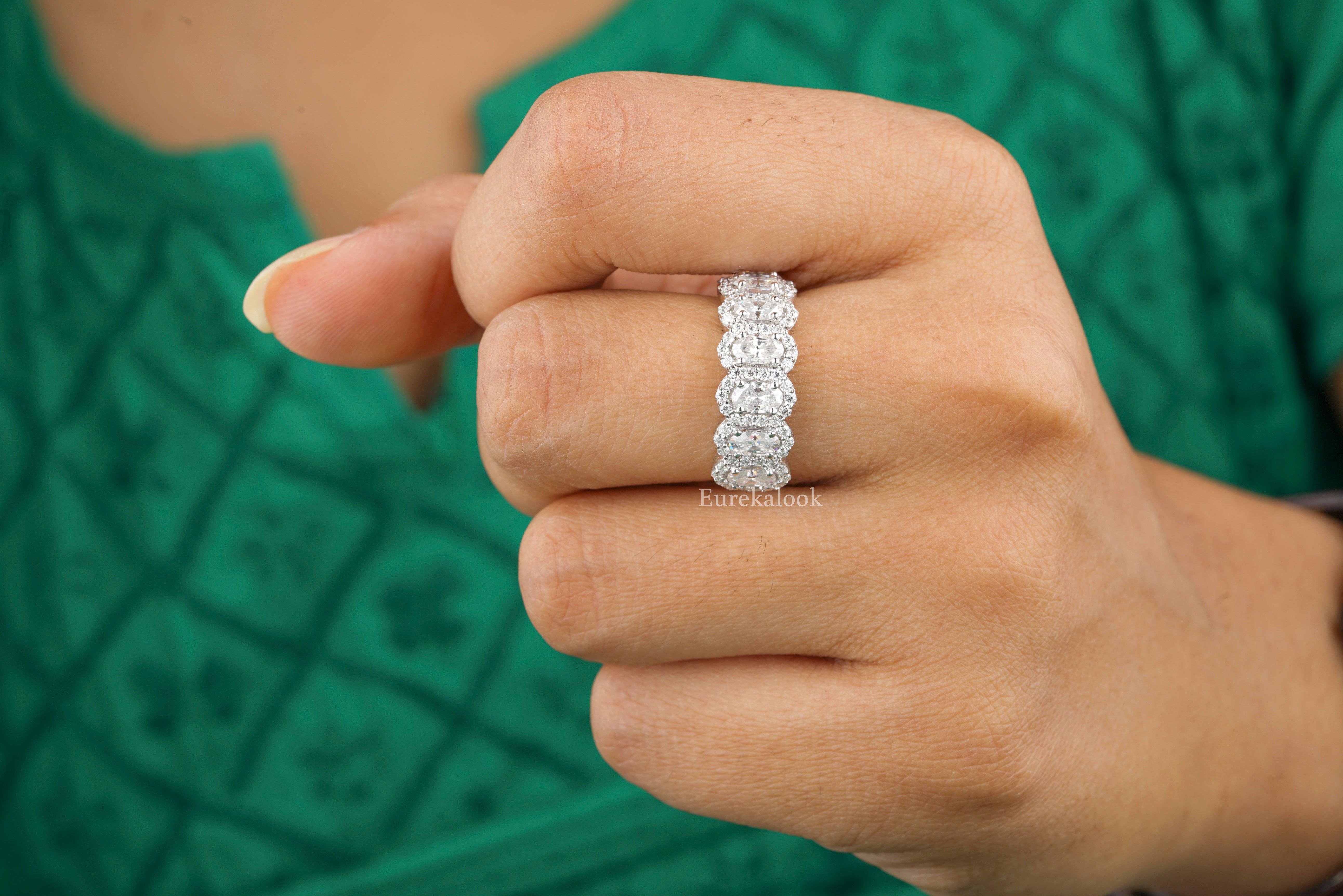 Moissanite sales wedding bands