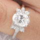 1.50CT Vintage Oval Cut Cluster Moissanite Ring