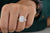 2.75 CT Emerald Cut Halo Ring Half Eternity Bridal Ring Set - Eurekalook