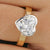 Unique Two Tone Heart Shaped Moissanite Engagement Ring - Eurekalook