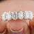 Antique Emerald Cut Moissanite Half Eternity Wedding Band - Eurekalook