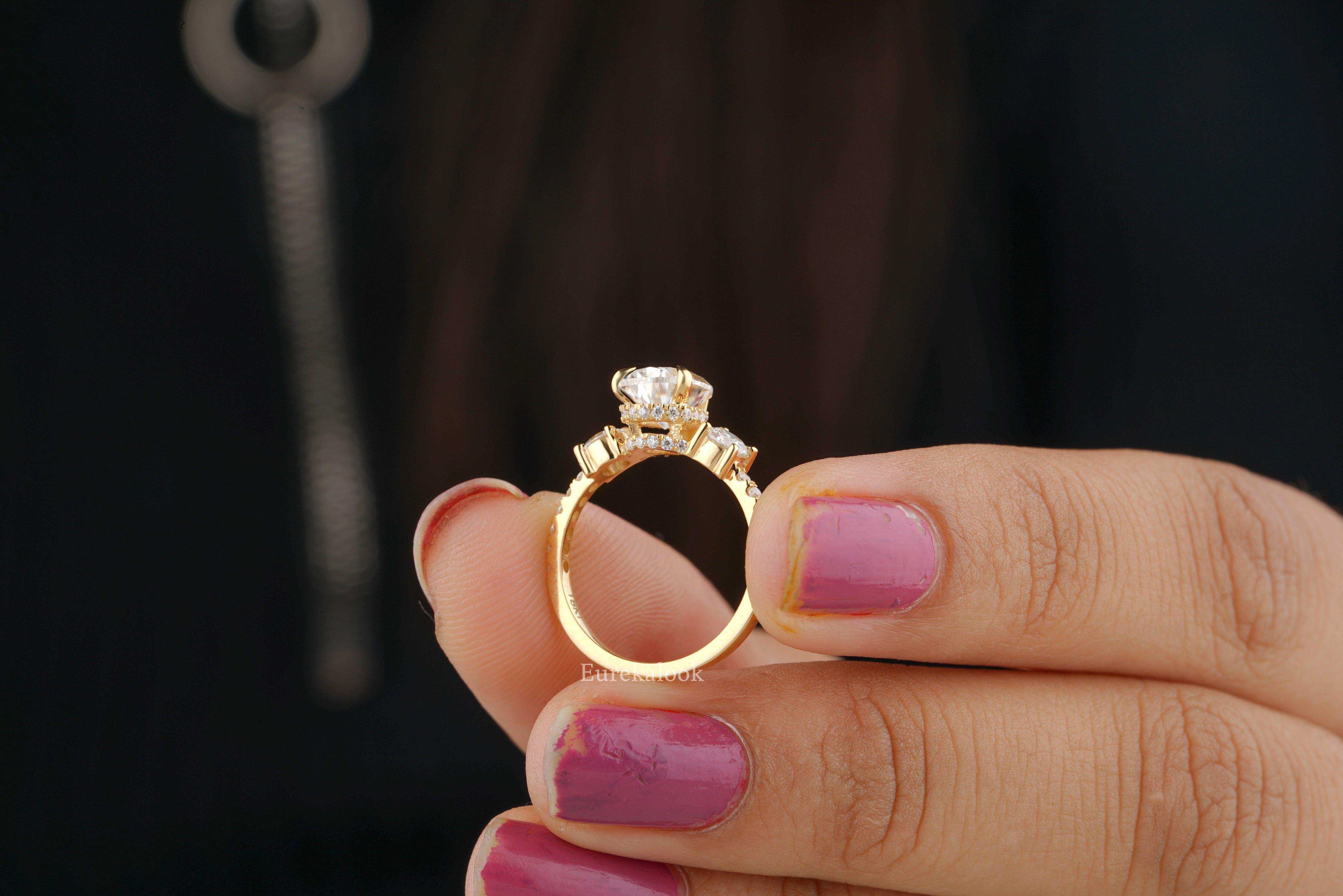 Antique Pear Cut Moissanite Diamond Engagement Ring - Eurekalook