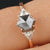 Antique Salt And Pepper Hexagon Cut Moissanite Engagement Ring - Eurekalook