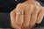 Hexagon Salt and Pepper 5 Stone Moissanite Bridal Ring Set - Eurekalook