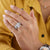 Oval Cut Moissanite White Gold Bridal Ring Set - Eurekalook