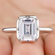 Georgia Victorian Style Emerald Bezel Set Engagement Ring