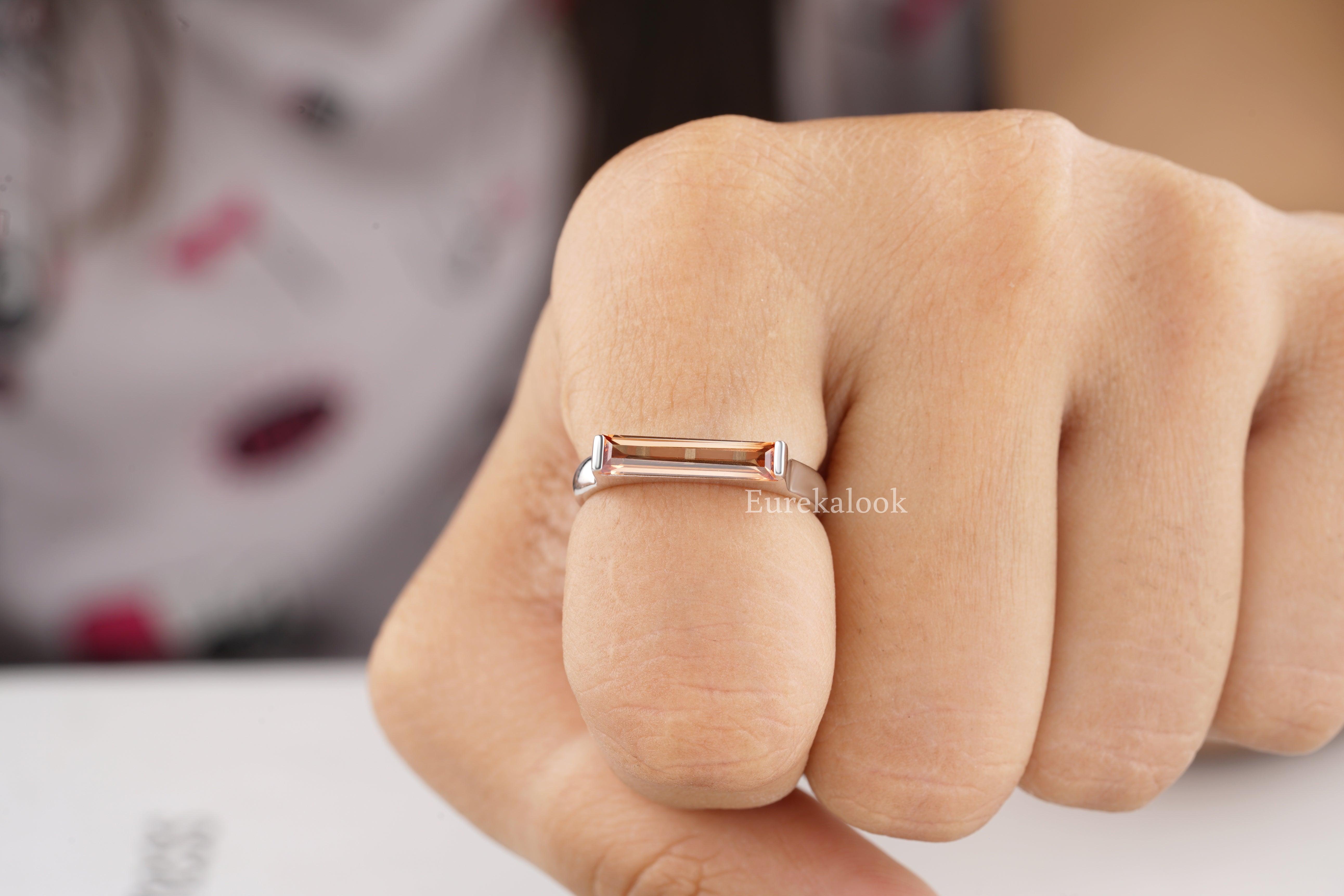 Shop Baguette Cut Lab Diamond Ring | Padme Jewels