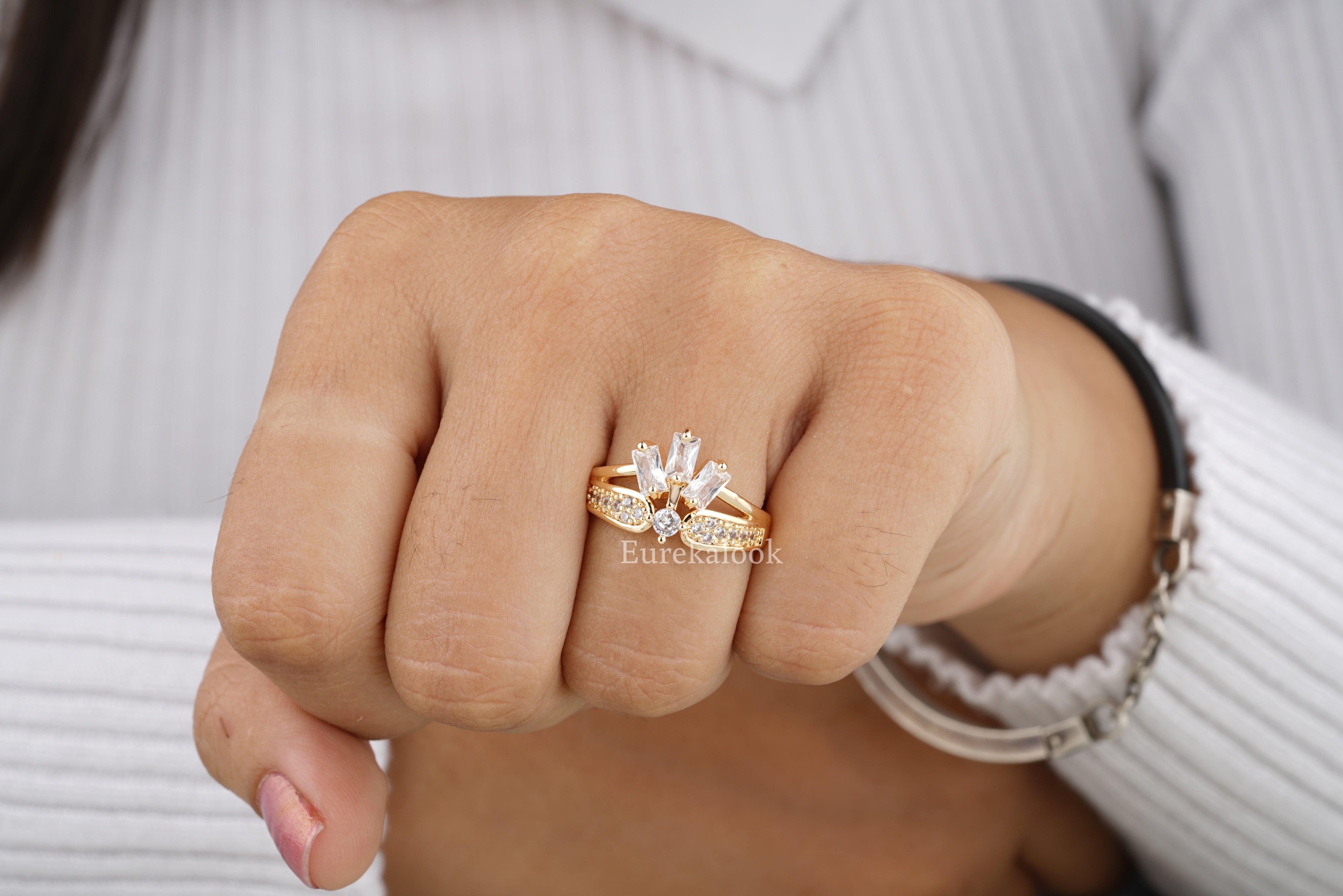 Unique Baguette Cut Moissanite Wedding Ring - Eurekalook
