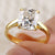 Yellow Gold Cushion Cut Solitaire Engagement Ring - Eurekalook