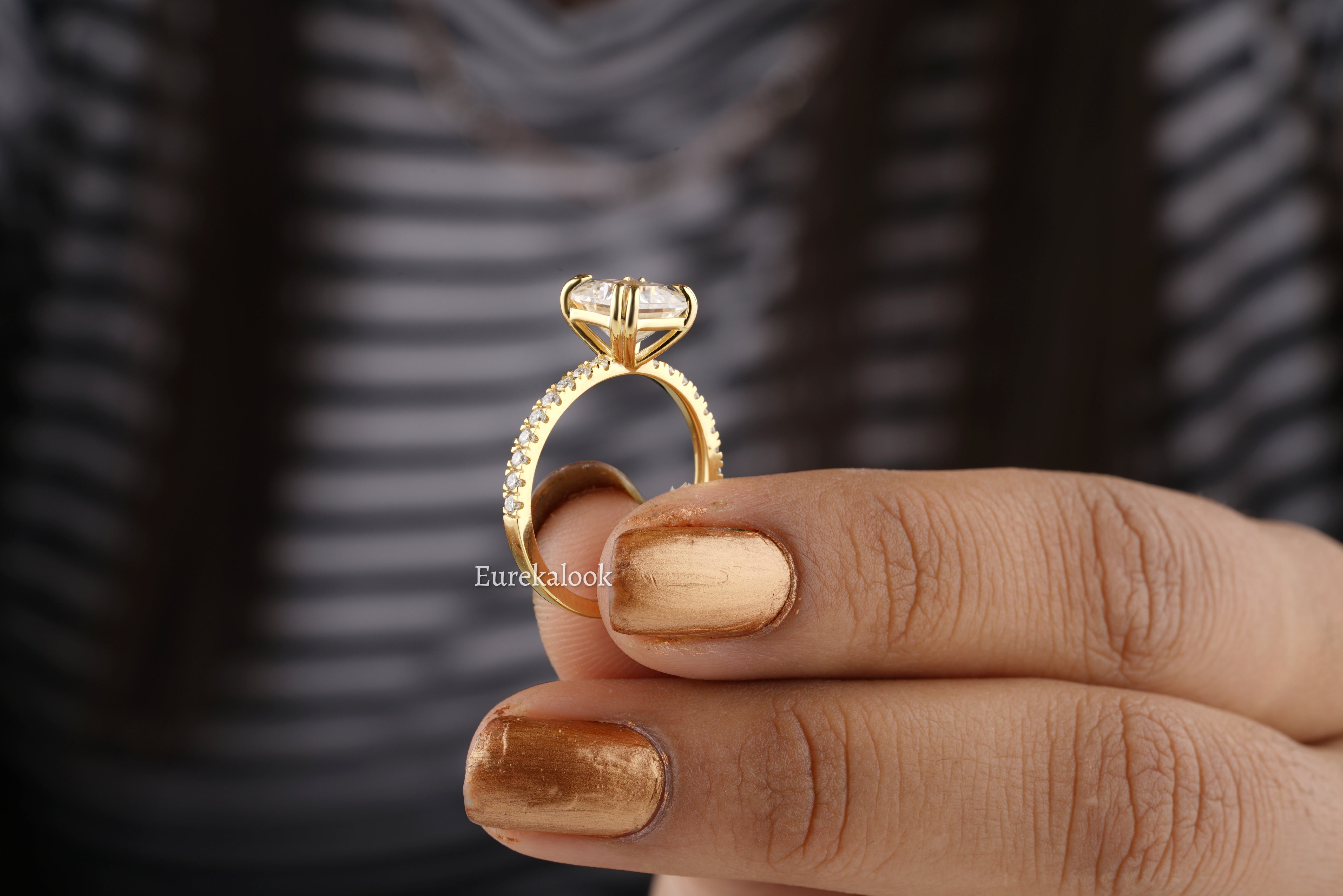 Antique Double Prong Moissanite Engagement Ring - Eurekalook