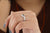 Salt and Pepper Half Moon Cut Bridal Ring Set - Eurekalook
