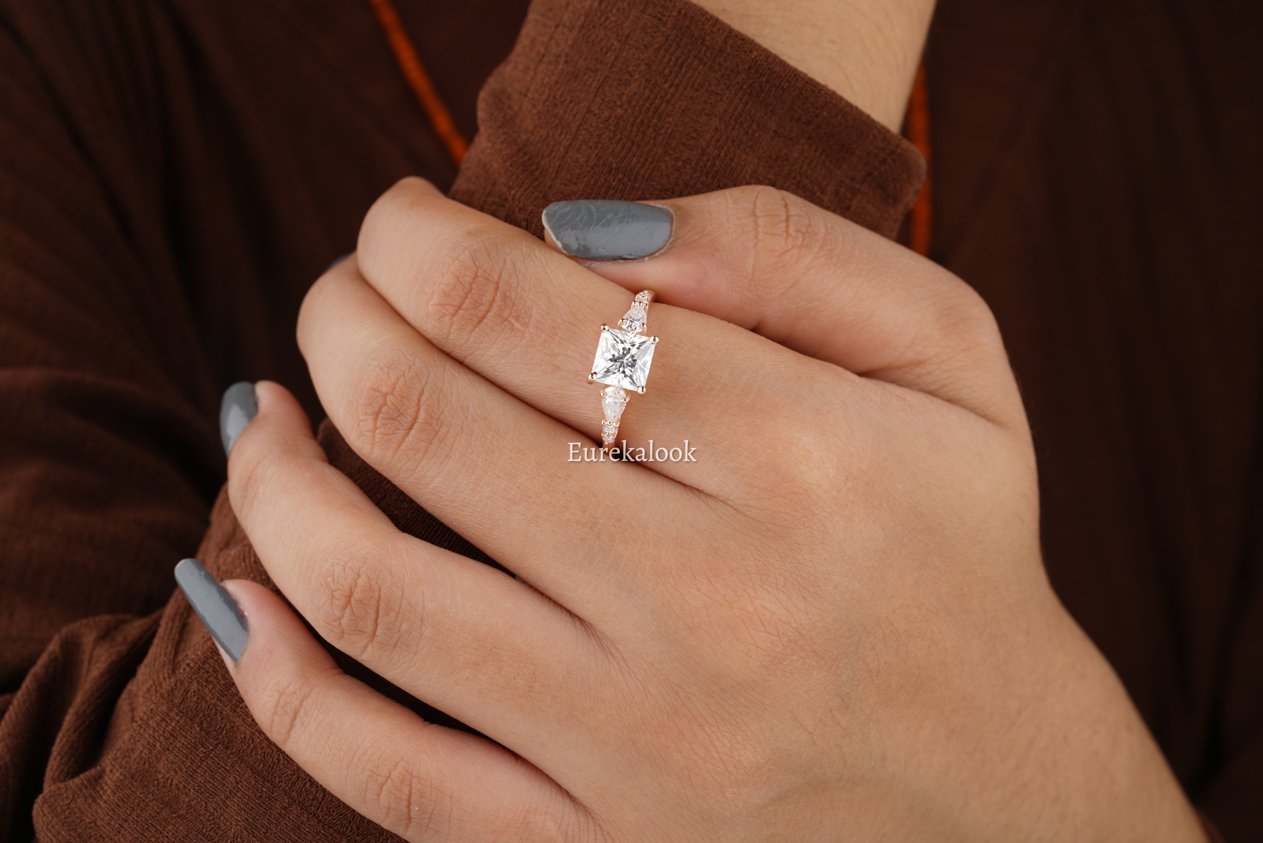 Princess Cut Forever Moissanite Engagement Ring - Eurekalook