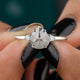 Pear Cut Salt and Pepper Diamond Engagement Ring