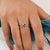 Art Deco Round Cut Salt and Pepper Diamond Engagement Ring - Eurekalook